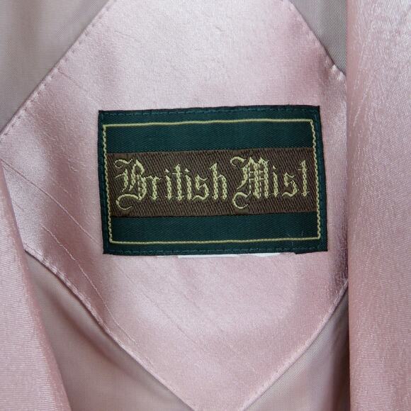 British Mist 90s Vintage Dusty Rose Pink Long Trench Coat Jacket Size 6 Small - Picture 8 of 8